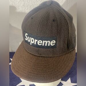 Supreme Dark Brown Wool Cap